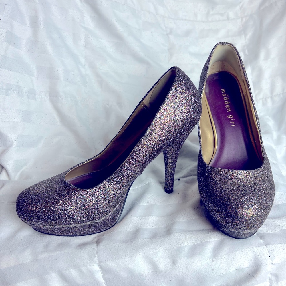 Madden Girl sparkle heels 4in